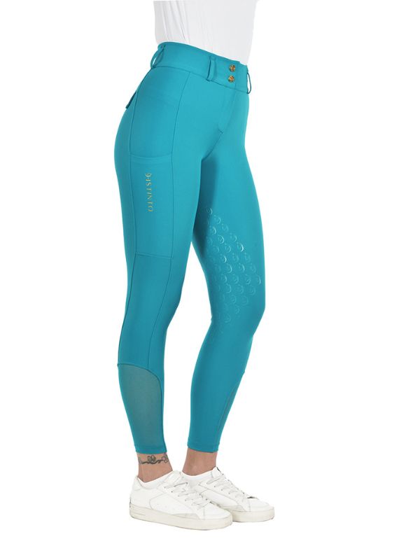 Pantaloni donna Peonia vita alta con grip al ginocchio rider e horse