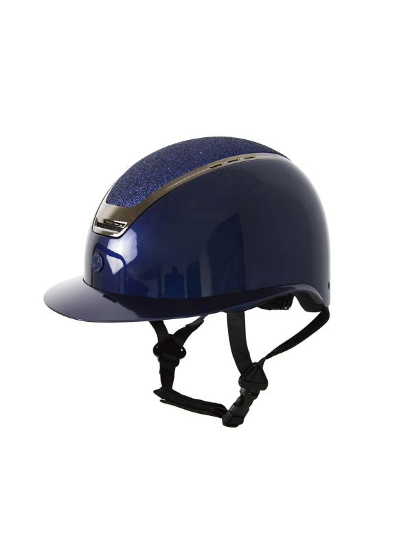 Casco Winner lucido con glitter visiera larga rider e horse