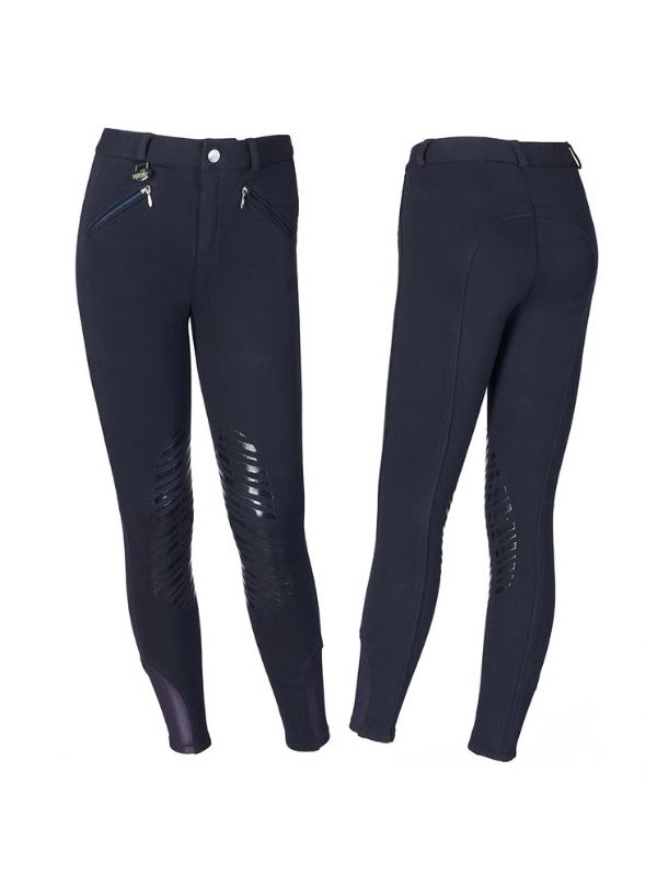 Pantaloni bambino/a per stivali con grip al ginocchio rider e horse