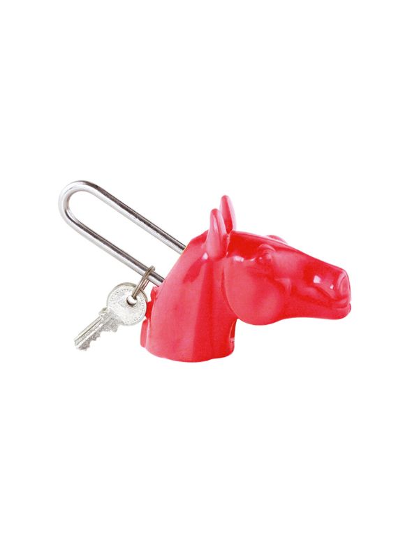 Lucchetto con testa di cavallo rider e horse