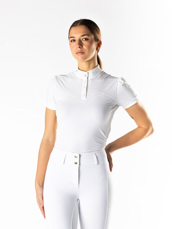 Polo concorso donna a maniche corte Heartbeat rider e horse