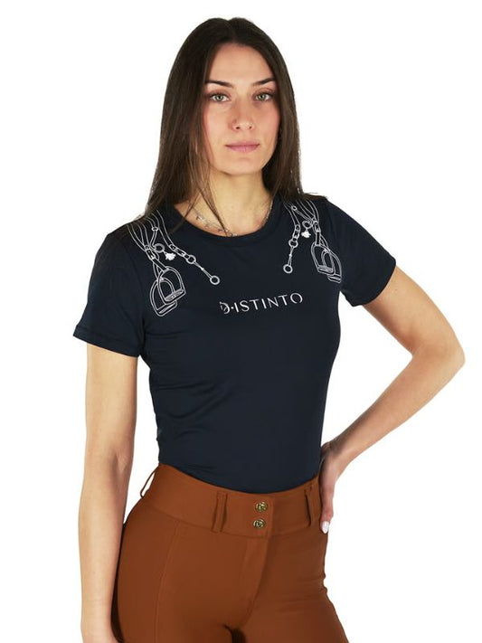 T-shirt a mainca corta donna "fibbie lady" rider e horse