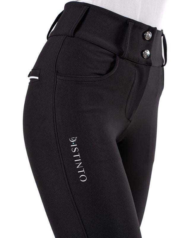 Pantaloni donna Orchidea vita alta con grip al ginocchio rider e horse