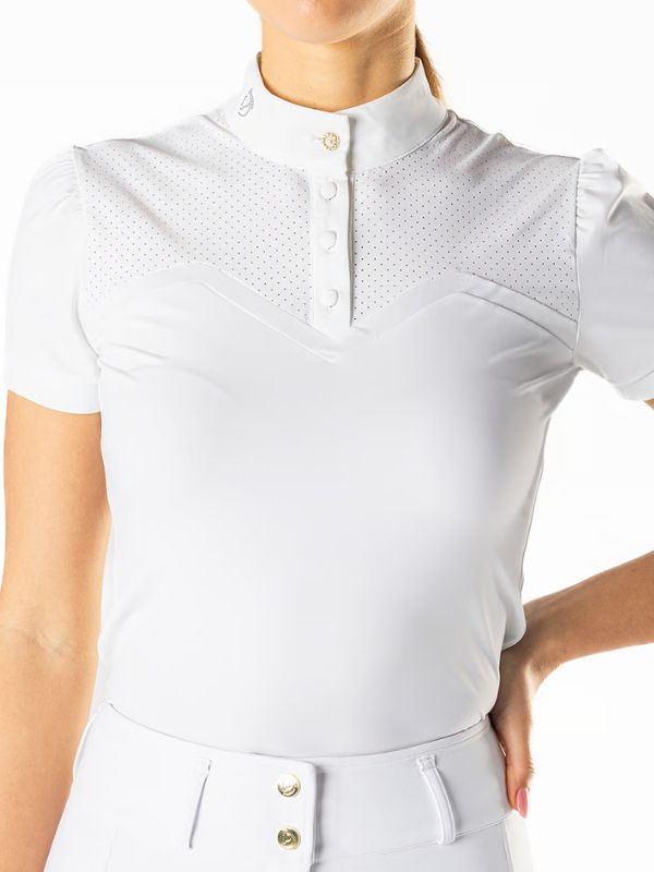 Polo concorso donna a maniche corte Heartbeat rider e horse