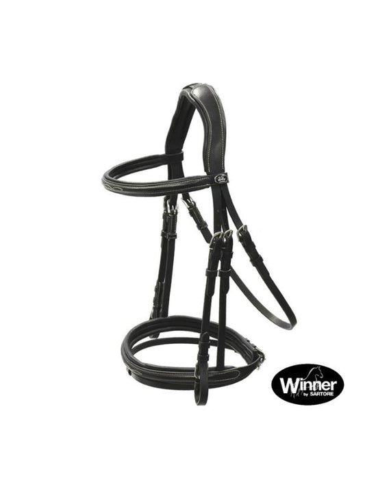 Testiera con ricami e redini sagomata rider e horse