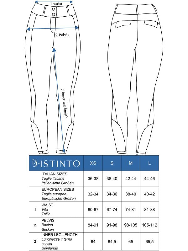 Pantaloni Orchidea vita alta con grip al ginocchio rider e horse