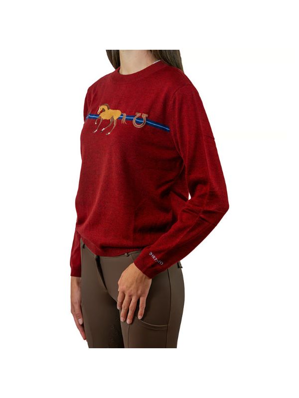 Maglione da donna Stripe rider e horse