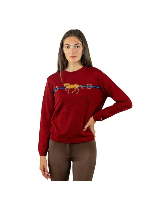 Maglione da donna Stripe rider e horse