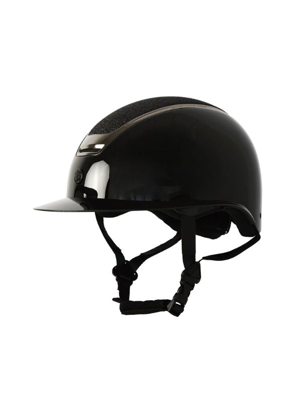 Casco Winner lucido con glitter visiera larga rider e horse