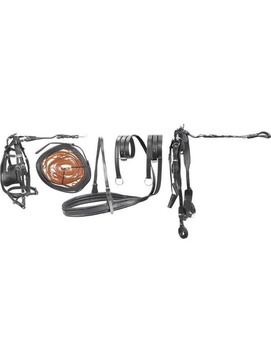 Finimento calesse cuoio superiore misure pony-cob-full
