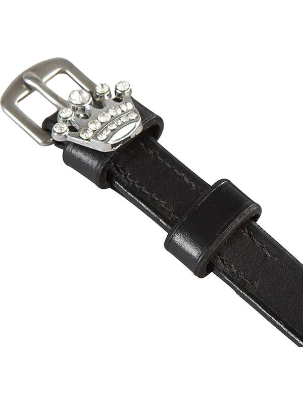Lacciolini per speroni in pelle con decorazioni e strass