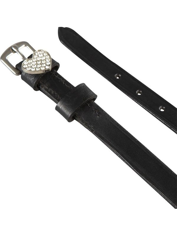 Lacciolini per speroni in pelle con decorazioni e strass