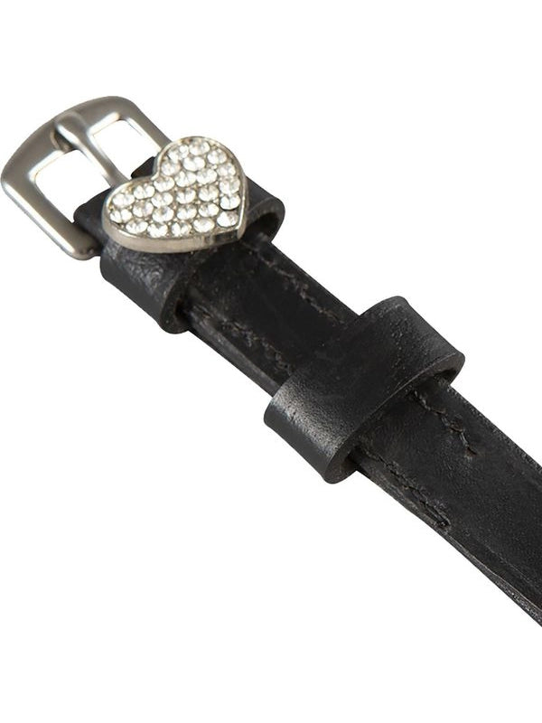 Lacciolini per speroni in pelle con decorazioni e strass