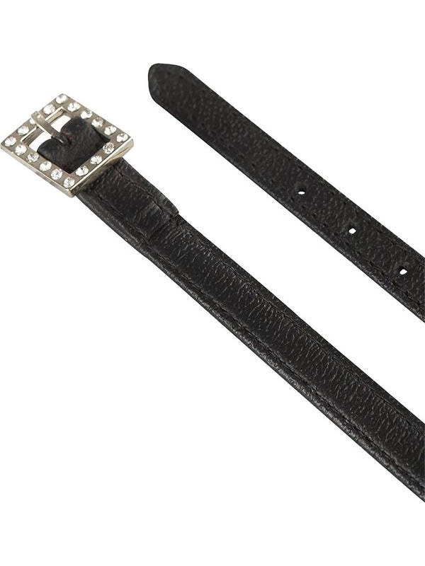 Lacciolini per speroni in pelle con decorazioni e strass