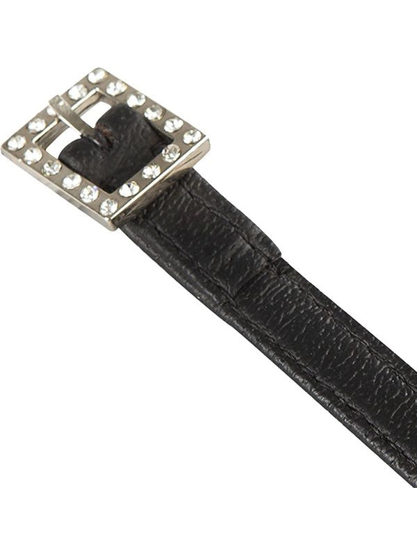 Lacciolini per speroni in pelle con decorazioni e strass