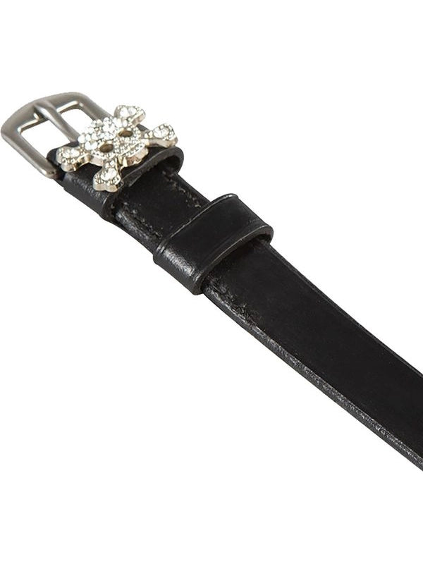 Lacciolini per speroni in pelle con decorazioni e strass