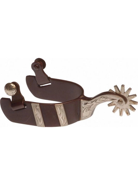 Speroni western bruniti scuri riporti inox