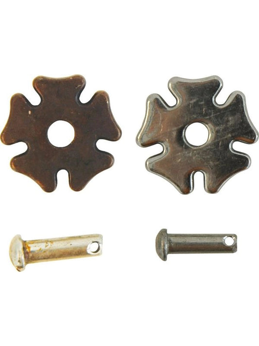 Coppia rotelle speroni c/rivetti 303