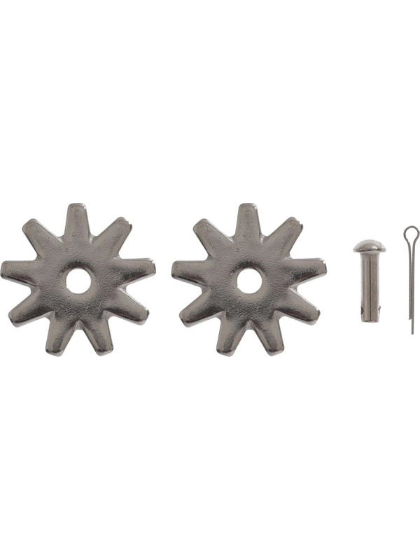 Coppia rotelle speroni c/rivetti 303a
