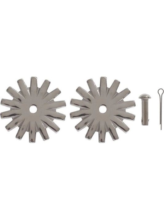Coppia rotelle speroni c/rivetti 303b