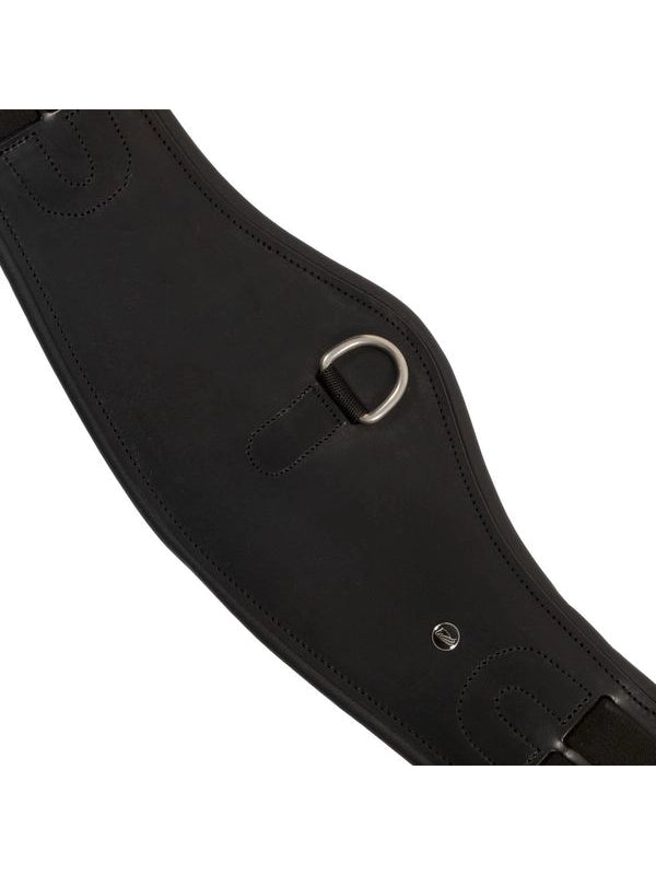 Sottopancia dressage sagomato in cuoio con pin logato