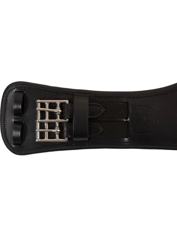Sottopancia dressage sagomato in cuoio con pin logato