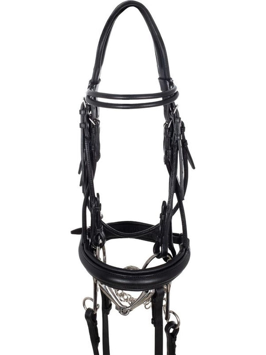 Briglia dressage double round browband