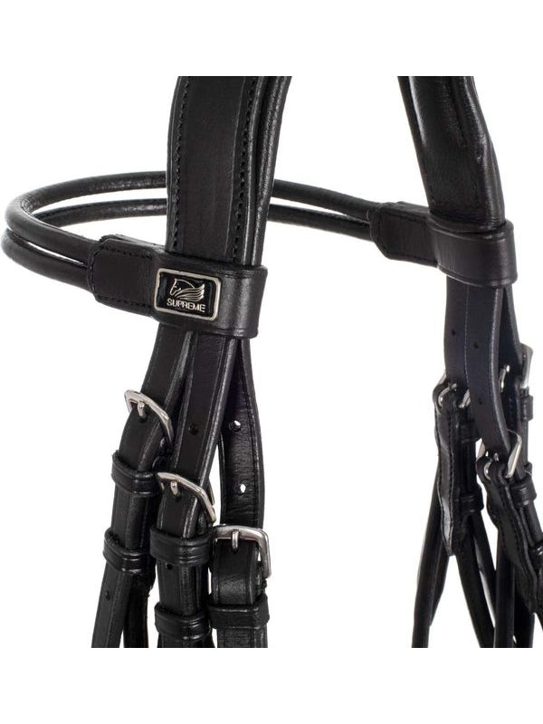 Briglia dressage double round browband