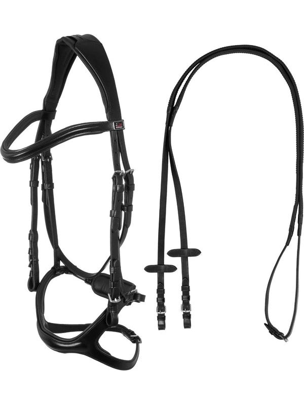 Briglia con nasalina anatomica e curva