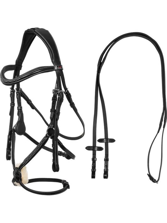 Briglia messicana con nasalina anatomica e curva