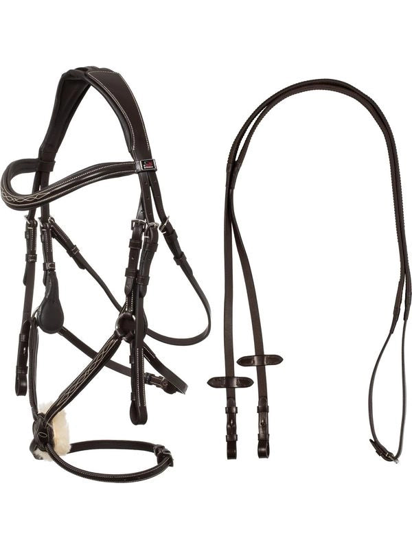 Briglia messicana con nasalina anatomica e curva