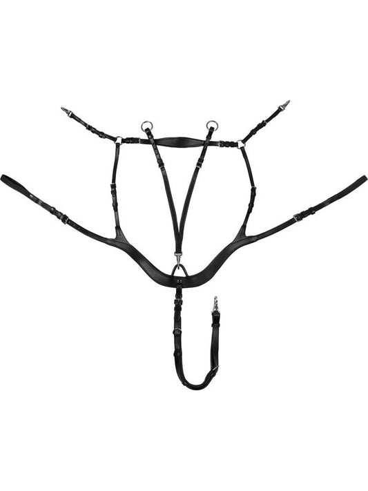 Pettorale anatomico da caccia in pelle con martingala removibile