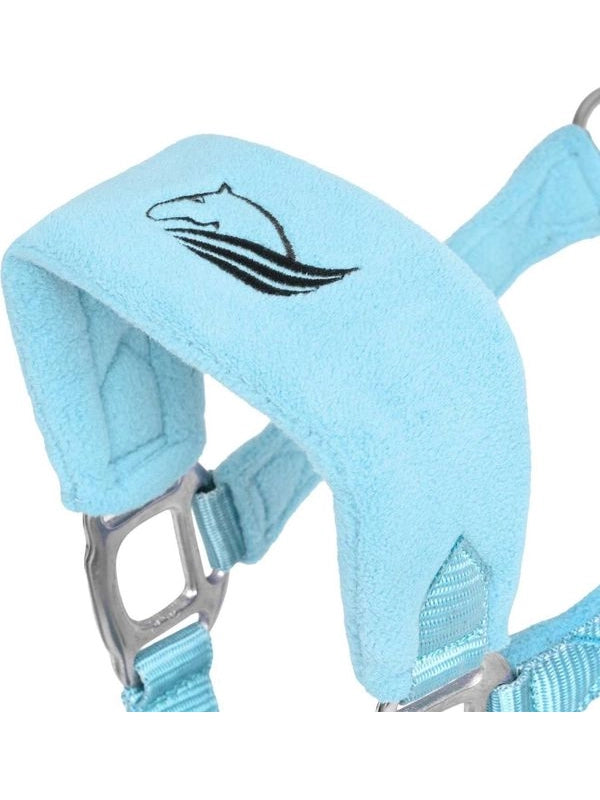 Nylon halter with fleece inserts + braided lead rope