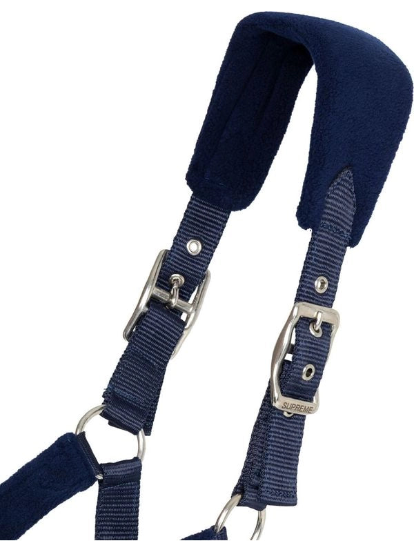 Nylon halter with fleece inserts + braided lead rope