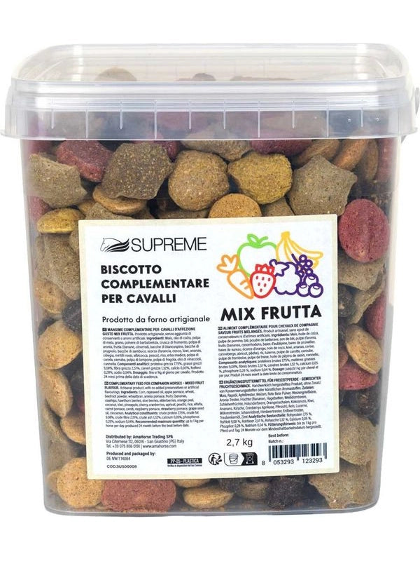Biscotti per cavalli mix di frutta 2,7 kg