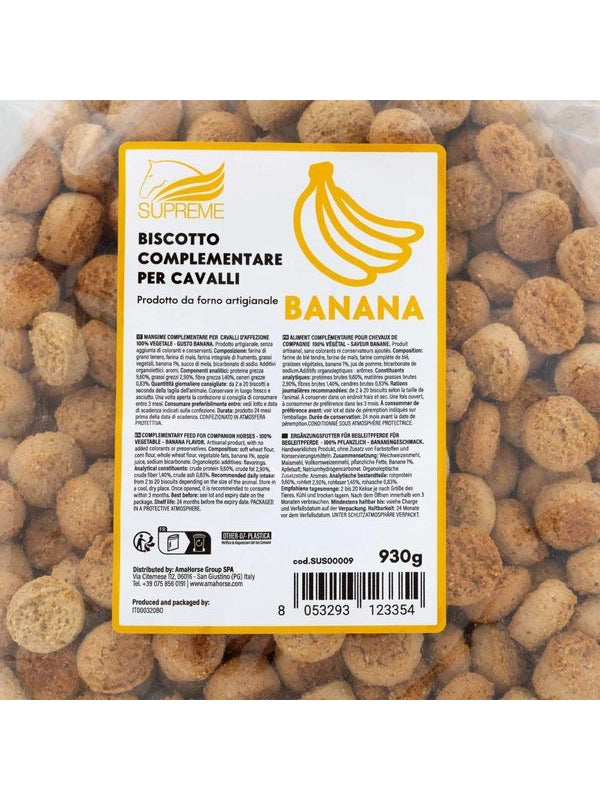 Biscotto vegetale per cavalli gusto banana (930 gr)