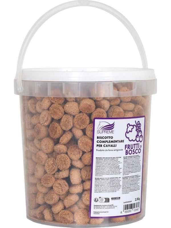 BISCOTTO VEGETALE PER CAVALLI GUSTO FRUTTI DI BOSCO (2,5 kg)