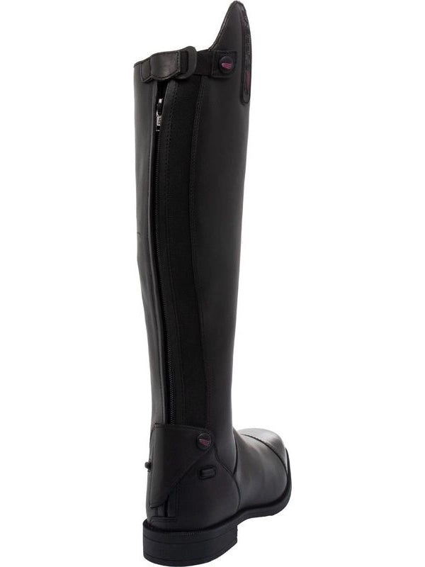 Stivali unisex calf wide in morbida pelle con zip posteriore
