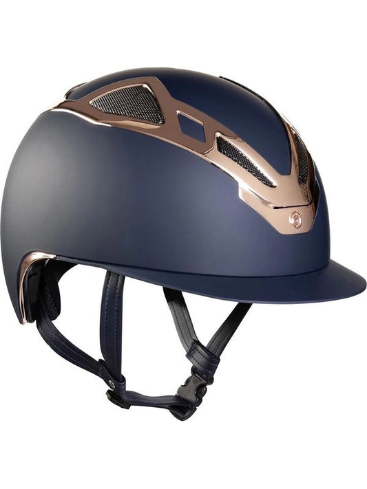 Casco apex chrome blu matt/rose gold