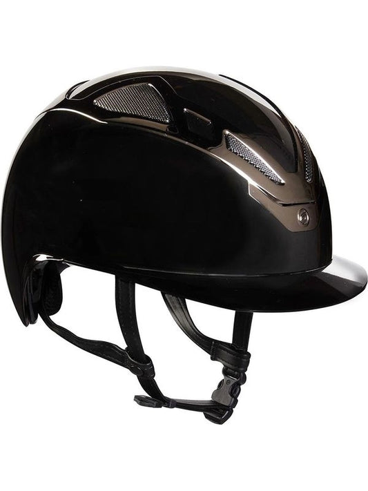 Casco apex chrome black glossy