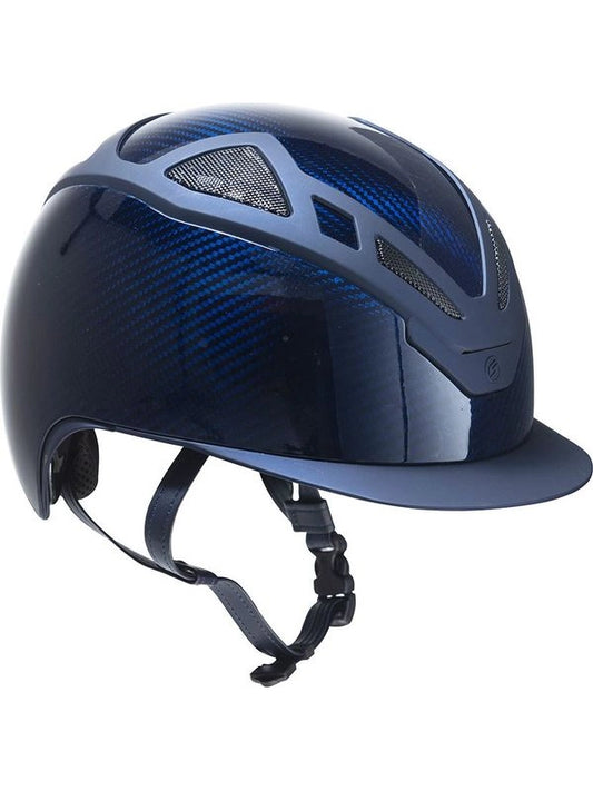 Casco apex full carbon blu glossy