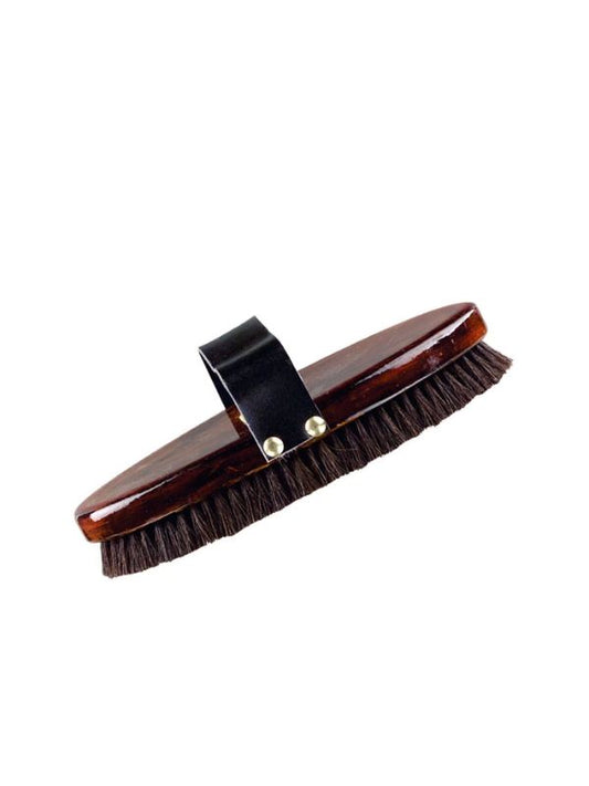 Spazzola in legno con finitura in noce rider e horse
