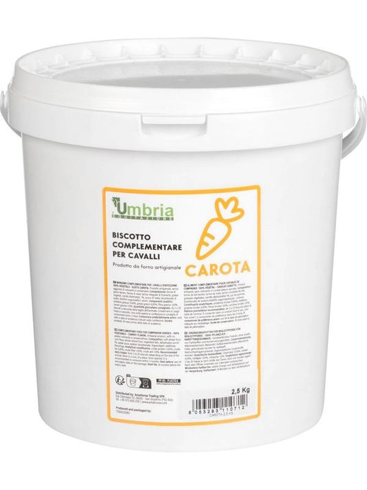 BISCOTTO VEGETALE PER CAVALLI GUSTO CAROTA (2,5 Kg.)