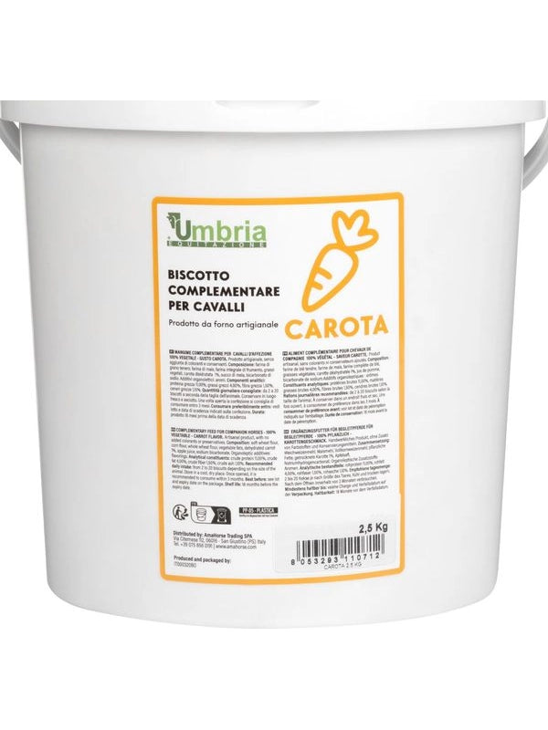 BISCOTTO VEGETALE PER CAVALLI GUSTO CAROTA (2,5 Kg.)