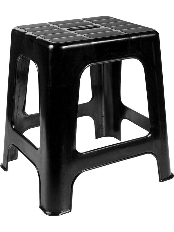 Sgabello in plastica v-plast black-hot pink