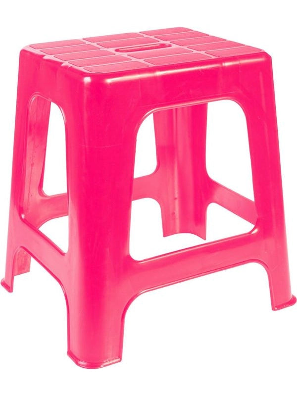 Sgabello in plastica v-plast black-hot pink