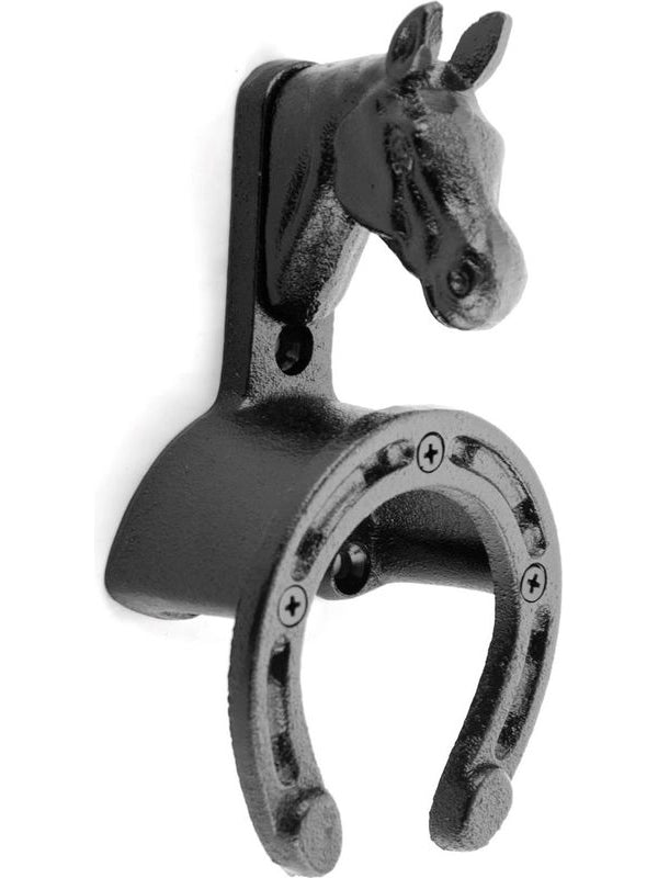 Appendibriglie ferro e testa cavallo in ghisa