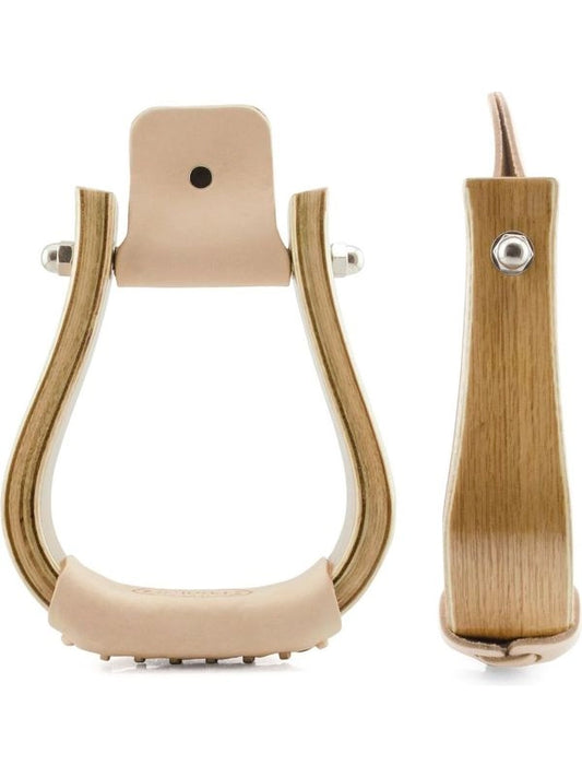 Staffe western cuoio legno