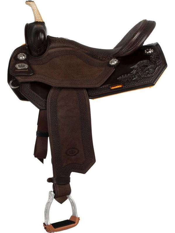 Selle Westwood classic barrel dark brown flower#6 round border basket